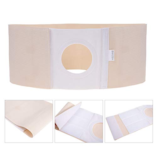 01 Ostomía Abdominal Brace Cinturón de ostomía médico Abdominal Support Stoma Brace Beige(M)