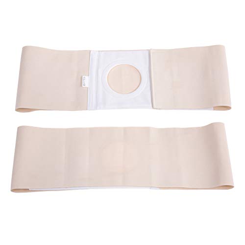 01 Ostomía Abdominal Brace Cinturón de ostomía médico Abdominal Support Stoma Brace Beige(M)