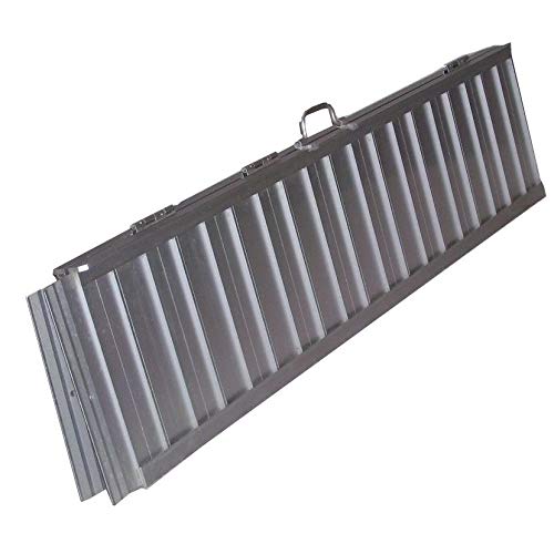 06146 Rampa plegable de aluminio para silla de ruedas, 150 cm, rampa de carga de 1,5 m, rampa de carga ligera de aluminio