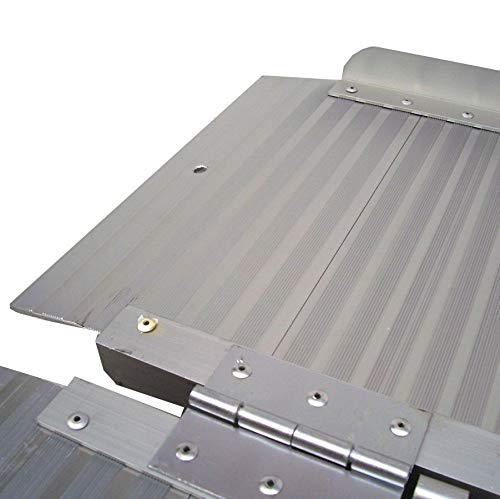 06146 Rampa plegable de aluminio para silla de ruedas, 150 cm, rampa de carga de 1,5 m, rampa de carga ligera de aluminio