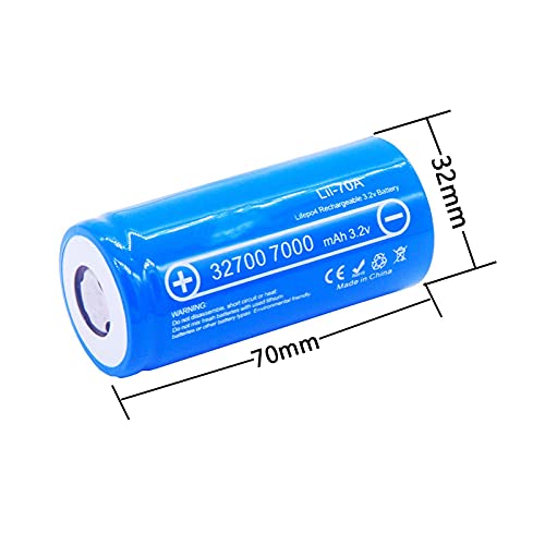 1 batería Lii-70a 3.2 V 32700 7000 mAh Lifepo4, 35 A, descarga continua máxima 55 A, batería de alta potencia, para linternas de luz fuerte