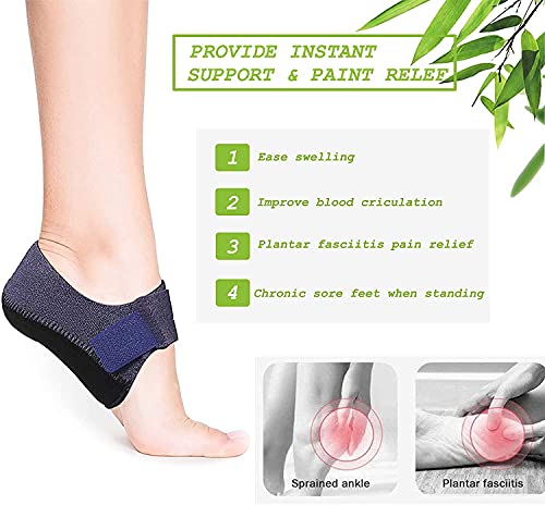 1 par de plantillas para espolón del talón, para fascitis plantar, talón para alivio del dolor de espolones calcáneos, tendinitis, talones agrietados.