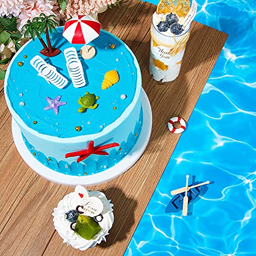 10 Decoraciones para Tarta de Playa Hawaiana Adorno de Tarta de Silla y Sombrilla de Playa de Verano Decoración de Tarta de Palmera Verde para Fiesta de Cumpleaños Bodas con Tema Hawaiano