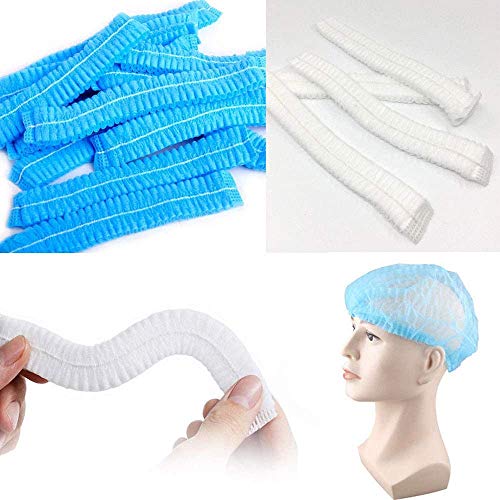 100 gorros de ducha desechables no tejidos, elásticos, antipolvo, para médicos, laboratorios, enfermeras, tatuajes, servicio de comida, hospital