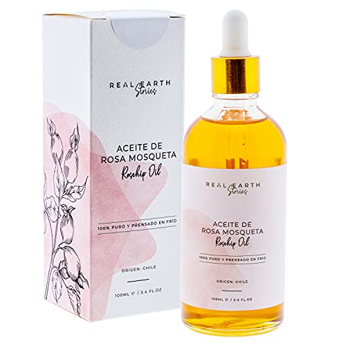 100ml Aceite de Rosa Mosqueta 100% Puro Prensado en frio- Aceite cicatrizante, despigmentante, antiestrías, antiarrugas y regenerador. Perfecto para el tratamiento de acne, manchas y estrías