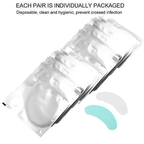 100pcs Parches de injerto de pestañas Cintas de extensión de pestañas Almohadillas de gel para debajo de los ojos, Almohadilla de extensión de pestañas Parches hidratantes de colágeno para ojos Maquil