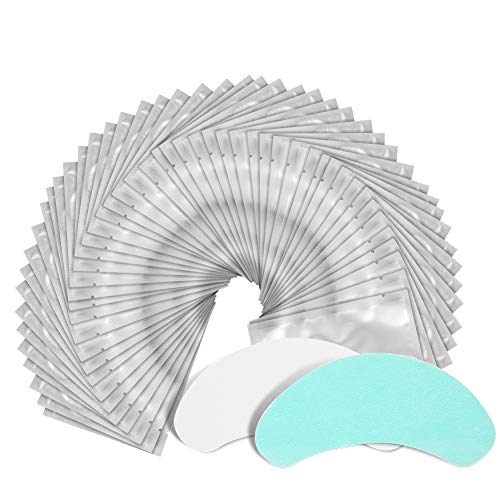 100pcs Parches de injerto de pestañas Cintas de extensión de pestañas Almohadillas de gel para debajo de los ojos, Almohadilla de extensión de pestañas Parches hidratantes de colágeno para ojos Maquil