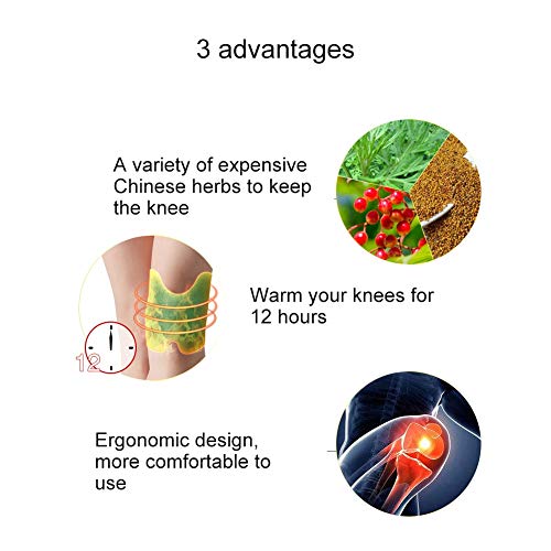 12 Unids/Caja Parche de Moxibustión, Parche de Moxibustión Portátil para Alivio del Dolor, Cuello, Hombros, Cintura, Pierna, Dolor de Rodilla
