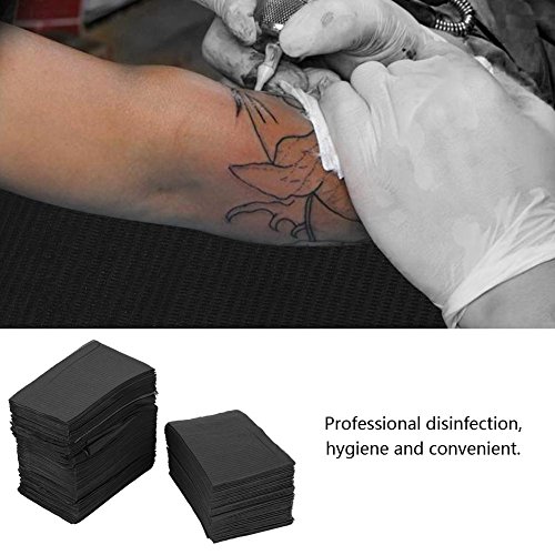 125pcs almohadilla para limpiar tatuajes, paño desechable Manteles de papel impermeables Estera Hojas de doble capa Manteles de papel personales Hojas de estera Accesorios para tatuajes