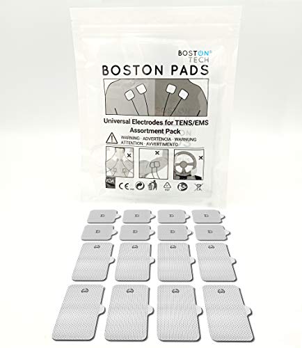 16 Electrodos autoadhesivos Reutilizables supersoft para unidades de TENS/EMS Tipo Compex, Conexión Snap (Botón) Tecnología Premium de 3 Capas. Alto Rendimiento y Larga duración.