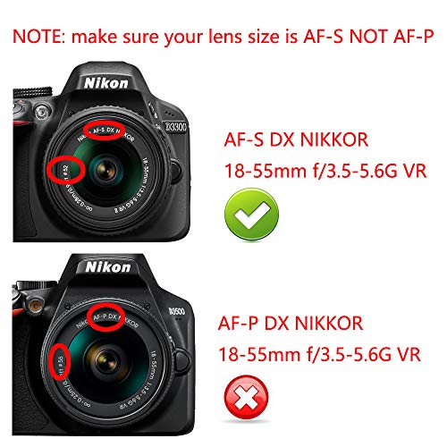 2 pack 52 mm centro pellizco lente tapa para Nikon D5500 D5300 D5200 D3200 con AF-S Nikkor 18-55mm lente/Canon m100/m3/m50 con EF-M 55-200mm EF-M 18-55mm lente