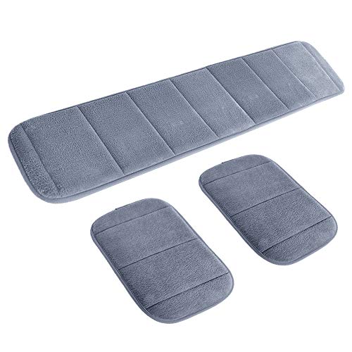 2 Sets Portátil Computadora Muñeca Codo Almohadilla, AUHOTA 1Larga y 2Corta Muñeca Descanso Brazo Almohadilla, Teclado Muñeca Codo Apoyo Estera para Oficina Deskto Trabajando Juego (Gris)