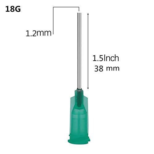 20pack 1ml + 5ml + 10ml + 20ml + 30ml Jeringa con 20pack 18G 1.2-38mm Agujas de punta roma para experimentos, Aguja dispensadora conjunto de jeringa jeringa de plástico jeringa desechable