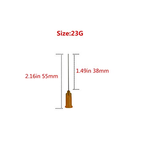 20PCS 2.5ml jeringa con 20pcs 23g-1.5"aguja de dispensación para uso industrial y de laboratorio Aguja dispensadora conjunto de jeringa jeringa de plástico jeringa desechable