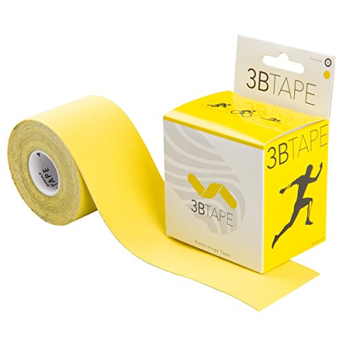 3B Scientific Cinta de kinesiología (5m x 5cm) Cinta de Soporte Elástico para Músculos y Articulaciones para Ejercicio, Deporte, Recuperación de Lesiones y Dolor Muscular - Amarillo