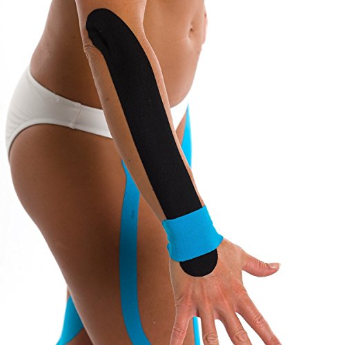 3B Scientific Cinta de kinesiología (5m x 5cm) Cinta de Soporte Elástico para Músculos y Articulaciones para Ejercicio, Deporte, Recuperación de Lesiones y Dolor Muscular - Negro