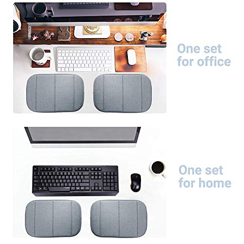 4pz Portátil Computadora Muñeca Codo Almohadilla, AUHOTA 2 sets Muñeca Descanso Brazo Almohadilla, Teclado Muñeca Codo Apoyo Estera para Oficina Deskto Trabajando Gaming – 7,9×11,8pulgada (Gris)