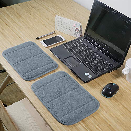 4pz Portátil Computadora Muñeca Codo Almohadilla, AUHOTA 2 sets Muñeca Descanso Brazo Almohadilla, Teclado Muñeca Codo Apoyo Estera para Oficina Deskto Trabajando Gaming – 7,9×11,8pulgada (Gris)