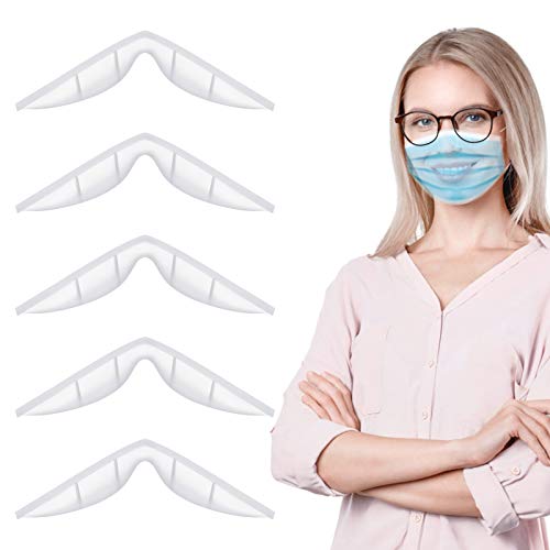 5 piezas de almohadillas nasales antivaho de silicona para el puente nasal para mascarillas, reutilizables (5 piezas)