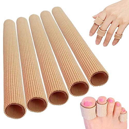 5 protectores para dedos de los pies, protectores tubulares de silicona, vendaje de gel para los dedos (S de ancho 1,5 cm)