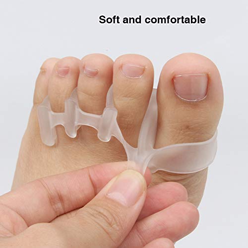 6 pares Separador Dedos Pie,Hallux Valgus Corrector,Separador Dedos Pie Silicona,Férula Juanetes,Correctores de dedos del pie para Alivio del Dolor de Pie,Ballet Yoga Atletas(Hombres y Mujeres)