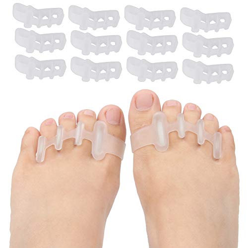 6 pares Separador Dedos Pie,Hallux Valgus Corrector,Separador Dedos Pie Silicona,Férula Juanetes,Correctores de dedos del pie para Alivio del Dolor de Pie,Ballet Yoga Atletas(Hombres y Mujeres)