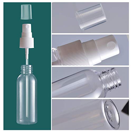 6 PCS *50ml Botes Viaje Transparente Plástico Botella Vacía de Spray, Bote Spray Pulverizador para Vacaciones, Viajes de Negocios, Maquillaje, Limpieza, 6 Piezas (50ML)