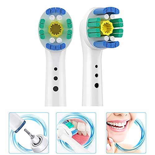 8 Cabezales de repuesto para cepillos de dientes eléctricos, 3D White cabezales para cepillos compatible para Braun Oral-B Vitality Pro White, 3D Whitening, Sensitive Clean, Precision Clean