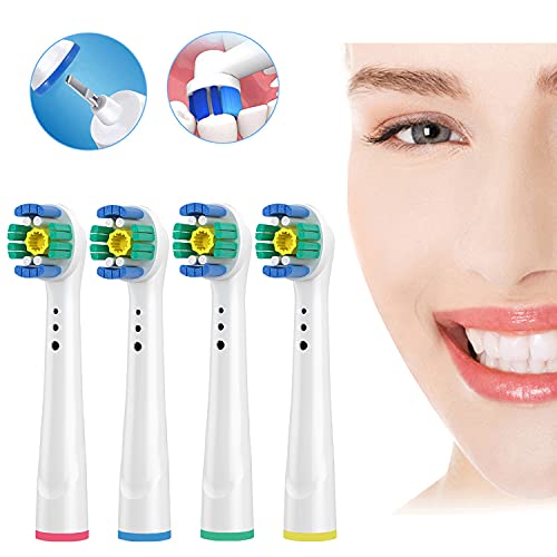 8 Cabezales de repuesto para cepillos de dientes eléctricos, 3D White cabezales para cepillos compatible para Braun Oral-B Vitality Pro White, 3D Whitening, Sensitive Clean, Precision Clean