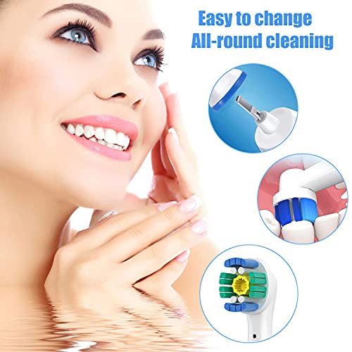 8 Cabezales de repuesto para cepillos de dientes eléctricos, 3D White cabezales para cepillos compatible para Braun Oral-B Vitality Pro White, 3D Whitening, Sensitive Clean, Precision Clean