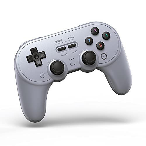 8Bitdo Pro 2 Bluetooth Controller for Switch, PC, macOS, Android, Steam & Raspberry Pi (Gray Edition) [Importación alemana]