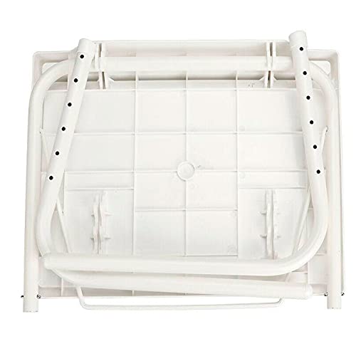 Acan Mesa Auxiliar Plegable Ajustable con Ranura para Tablets, Regulable en Altura e inclinación. Multifuncional, Ideal para para Dibujar, desayunar en la Cama. (Blanco)