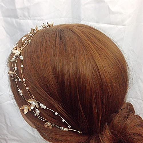 Accesorios para el Cabello Novia Vintage Hecho a Mano Pearl Head Deedband Flowee Poder Niñas Nupciales Tiara Accesorios para el Cabello de la Boda de Las Mujeres Joyería de Pelo Moda