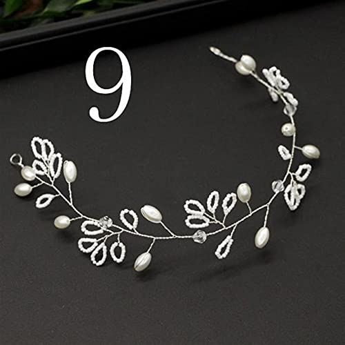 Accesorios para el Cabello Novia Vintage Hecho a Mano Pearl Head Deedband Flowee Poder Niñas Nupciales Tiara Accesorios para el Cabello de la Boda de Las Mujeres Joyería de Pelo Moda