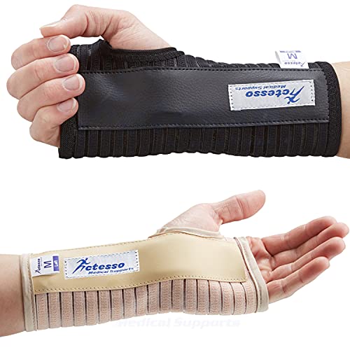 Actesso Muñequera Transpirable - Ideal para Túnel Carpiano, Esguinces, Lesiones por Esfuerzo Repetitivo y Tendinitis - Izquierda o Derecha (L, Negro Derecha)