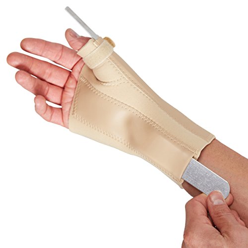 Actesso Órtesis muñequera Sanitaria para Pulgar fracturas de escafoides, túnel carpiano o esguinces (Beige, Pequeña Derecha)