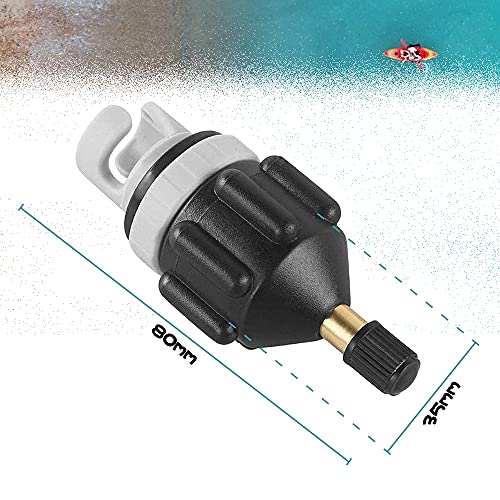 Adaptador de Válvula para Canoa, XCOZU Adaptador de Válvula de Aire Inflable Válvula Adaptador Accesorios, Bomba de Aire Convertidor para Sup Válvulas Kayak Inflable Barco