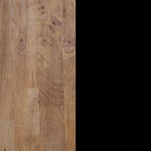 Adec Group Natural, Mesa de Comedor, Mesa Salon o Cocina Fija Color Roble Boreal y Negro, Medidas: 140 cm (Largo) x 80 cm (Ancho) x 76,5 cm (Alto)