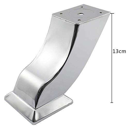 ADSE Pata de Apoyo para Muebles Sofá Cama Ajustable de Metal, Mesa de Centro, herrajes de Acero Cromado, Armario para pies, Arco para pies, pie