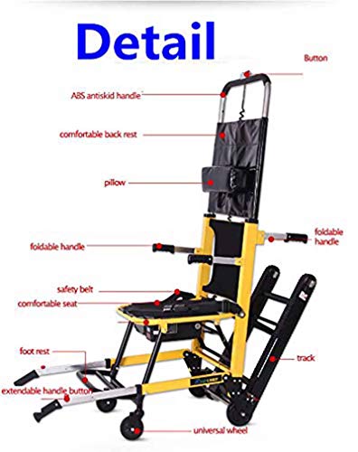 A&DW Escalera Eléctrica Que Sube La Silla De Ruedas, Ancianos Portátiles Tripulados Plegables Subiendo Y Bajando Escaleras Silla De Ruedas