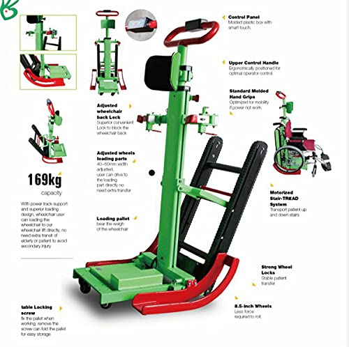 A&DW Silla De Ruedas De Escalada Automática Eléctrica, Escaleras Eléctricas para Subir Y Bajar sobre Orugas Automático Escaleras para Discapacitados Escalada Manual/Escalera para Silla De Ruedas