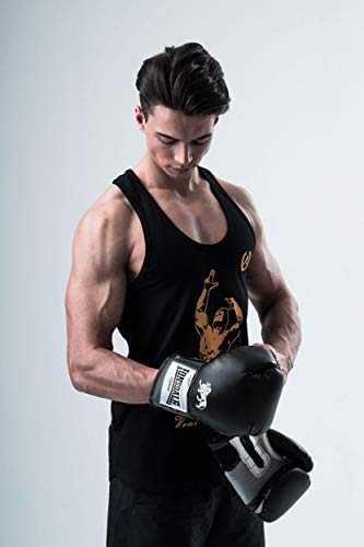 AESTHETIC LEGACY Camiseta de tirantes prémium Zyzz Veni VIDI VICI para hombre, ajustada, perfecta para culturismo, entrenamiento de fitness, deportes, entrenamiento y gimnasio Negro L