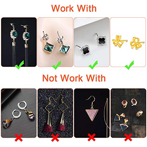 AFASOES 9 Pares Levantadores de Pendientes Hipoalergénicos Magic Earring Backs Lifters Cierres Pendientes Hipoalergénicos Ajustables Earring Back Support Levanta Pendientes para Orejas Caídas, 3 Color