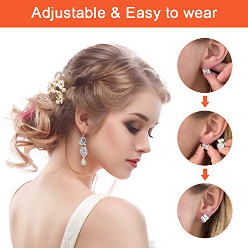 AFASOES 9 Pares Levantadores de Pendientes Hipoalergénicos Magic Earring Backs Lifters Cierres Pendientes Hipoalergénicos Ajustables Earring Back Support Levanta Pendientes para Orejas Caídas, 3 Color