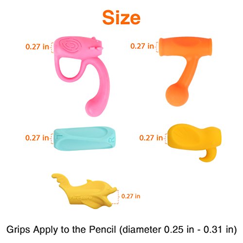 Agarrador de lapiz, Firesara Original Ergonomic Pen Holder Claw Postura de escritura correcta en 4 semanas para niños Kindergarten Adultos Necesidades Especiales Righties o Lefties (8 PCS)