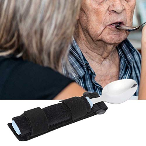 Agarre fácil Ayudas para comer Cuchara Utensilios para comer adaptativos Soporte giratorio de acero inoxidable Juego de cubiertos Cuidados para ancianos Cuchara Artritis Discapacidad Paciente Comedor