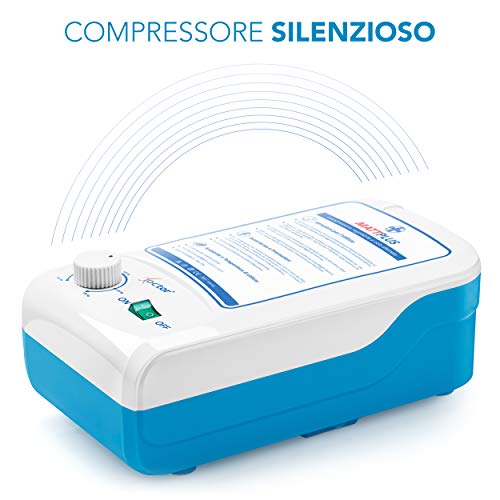 AIESI® Colchón Antiescaras de elementos intercambiables con compresor ajustable de ciclo alterno DOCTOR MATTPLUS # 22 elementos # Capacidad 150 Kg # Silencioso # Garantía 24 meses