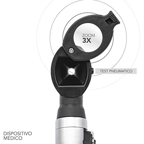 AIESI® Otoscopio médico profesional bolsillo fibra optica con iluminación LED 3V de luz blanca DOCTOR OTOSCOPE # Garantía 24 meses