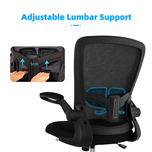 Aiidoits Silla de Oficina Ergonómica, Silla de Escritorio Giratoria con Reposabrazos Ajustables, Soporte Lumbar, Respaldo Transpirable, Altura Ajustable y Ruedas Silenciosas, Carga Máxima 120 kg