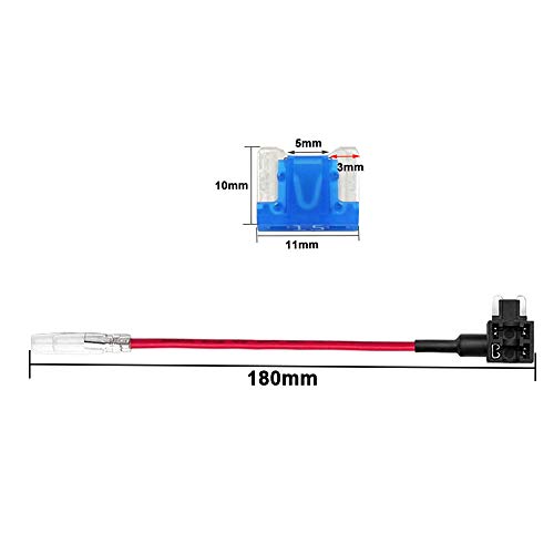 Aiqeer 5 Piezas 12V / 24V Perfil Bajo Portafusible, Add-A-Circuit Fusible Tap Adaptador, Portafusibles de Micro Cuchilla, con 6 Piezas Micro Fusibles y 1 Pieza Extractor (3A, 5A, 7.5A, 10A, 15A, 20A)